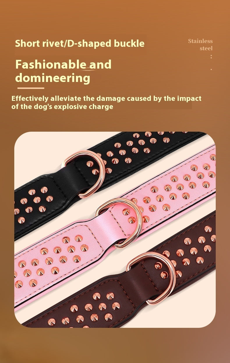 Durable Leather Anti-Bite Dog Collar