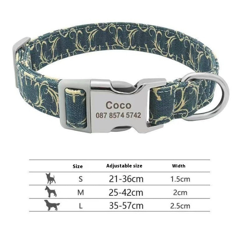 Adjustable Dog Collar with Secure Buckle Design