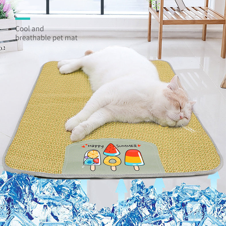 Cooling Rattan Pet Sleeping Mat