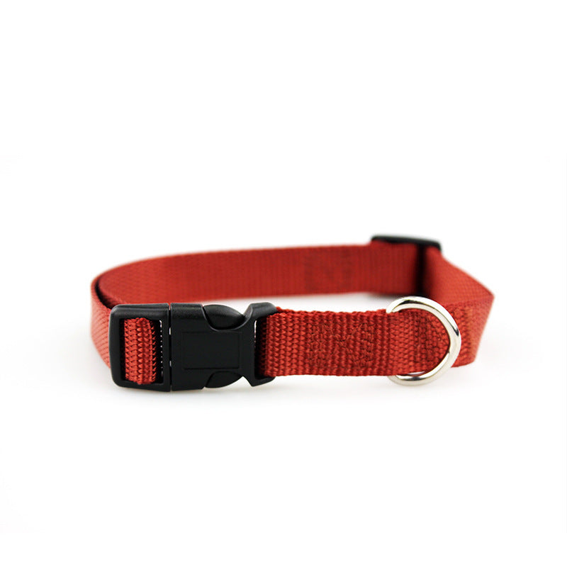 Ondaum Adjustable Plain Polyester Pet Collar – Durable & Comfortable Dog Collar in Multiple Colors & Sizes