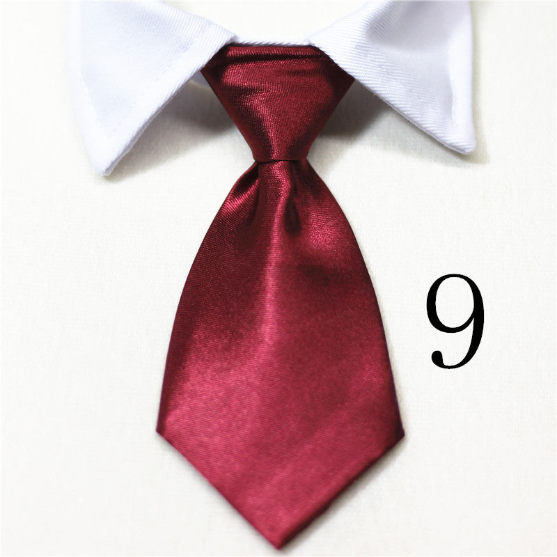Cat And Dog Pet Fake Tie Solid Color Stripes